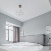 灰色房间效果图，灰色床头背景墙效果图